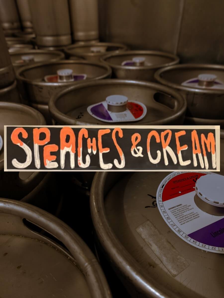Kegs full of Speaches & Cream, a cream ale.